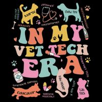 Groovy In My Vet Tech Era Monogrammed Veterinarian Grad T-Shirt