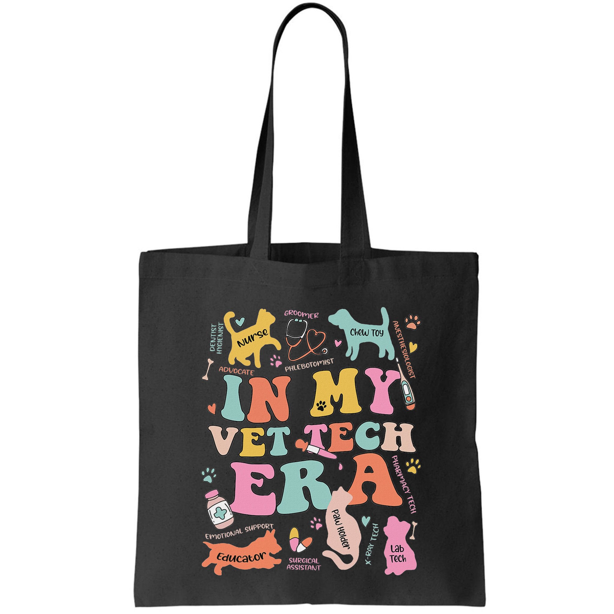 Groovy In My Vet Tech Era Monogrammed Veterinarian Grad Bag