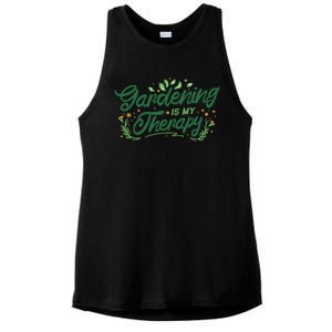 Gardening Is My Therapy Ladies PosiCharge Tri-Blend Wicking Tank