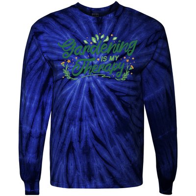 Gardening Is My Therapy Tie-Dye Long Sleeve Shirt