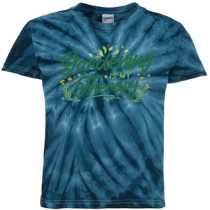 Gardening Is My Therapy Kids Tie-Dye T-Shirt