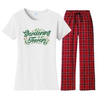 Gardening Is My Therapy Women's Flannel Pajama Set