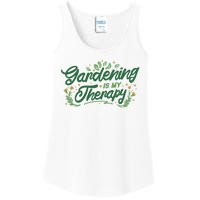 Gardening Is My Therapy Ladies Essential Tank