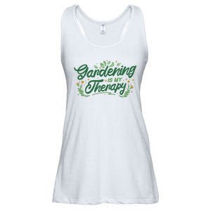 Gardening Is My Therapy Ladies Essential Flowy Tank