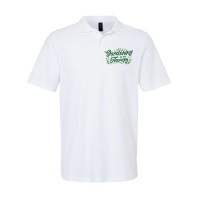 Gardening Is My Therapy Softstyle Adult Sport Polo