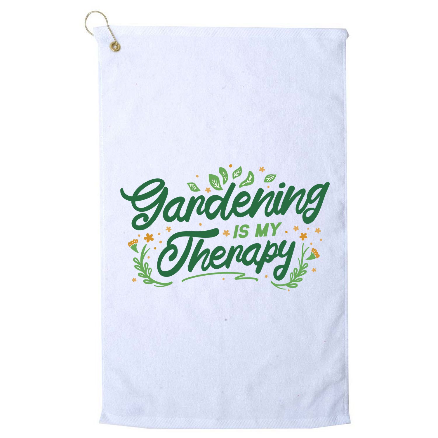 Gardening Is My Therapy Golf Towel