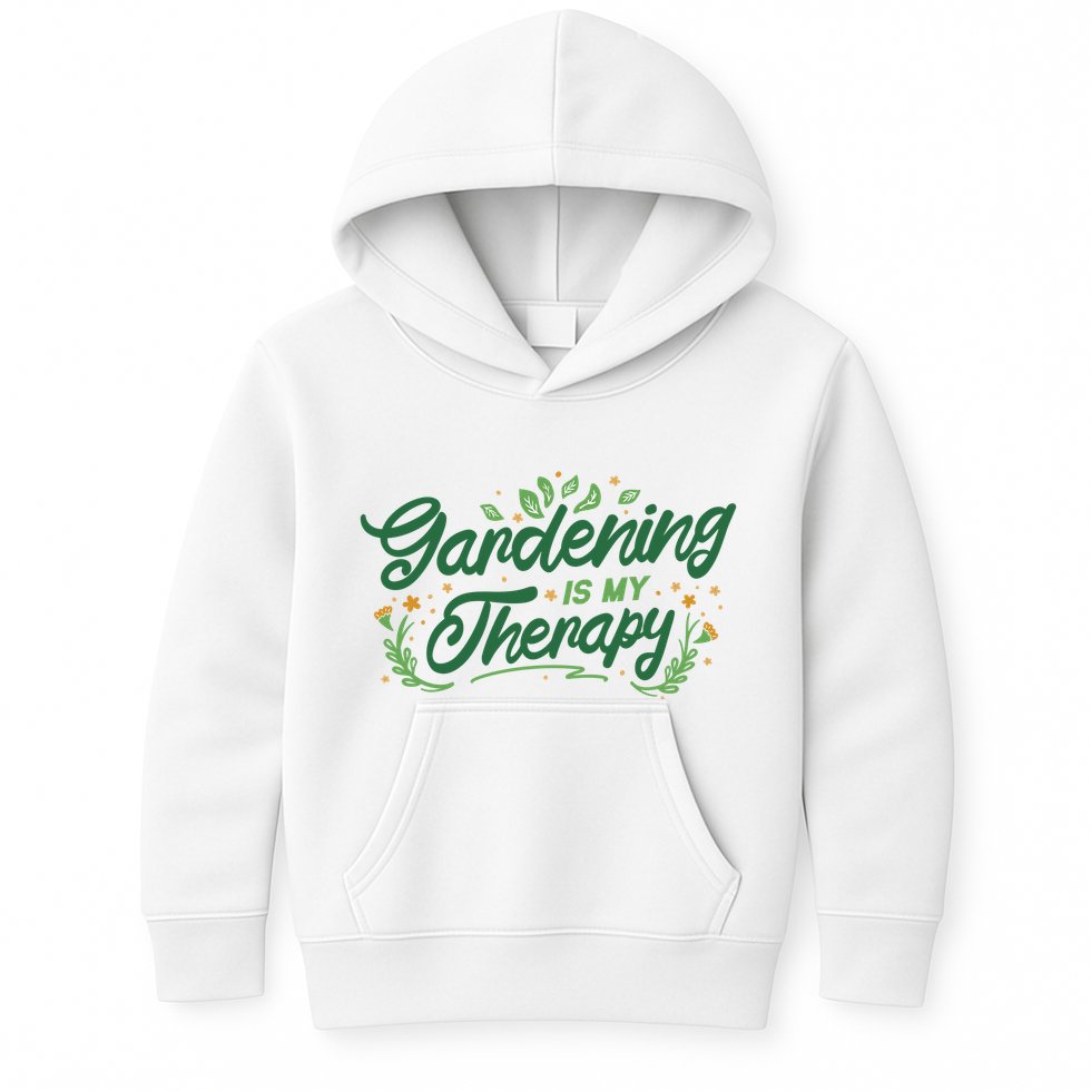 Gardening Is My Therapy Kids Hoodie