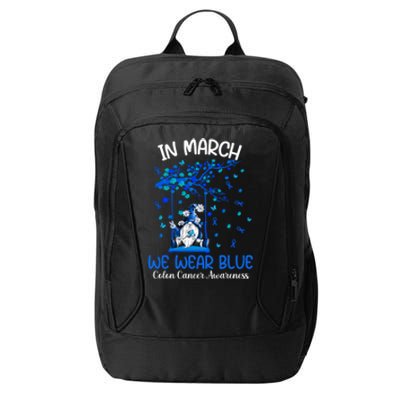 Gnome In March We Wear Blue Clothing Colon Cancer Awareness Gift City Backpack