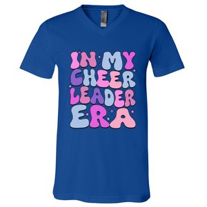 Groovy In My Cheer Coach Era Cheerleader Cheerleading V-Neck T-Shirt