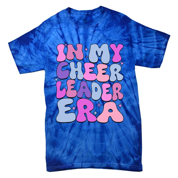 Groovy In My Cheer Coach Era Cheerleader Cheerleading Tie-Dye T-Shirt