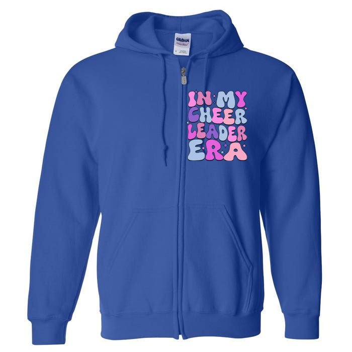 Groovy In My Cheer Coach Era Cheerleader Cheerleading Full Zip Hoodie