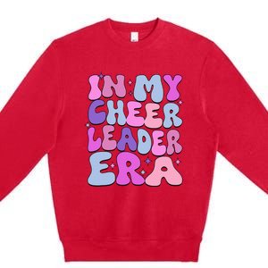 Groovy In My Cheer Coach Era Cheerleader Cheerleading Premium Crewneck Sweatshirt