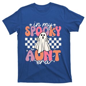 Groovy In My Spooky Aunt Era Retro Auntie Halloween Ghost Gift T-Shirt