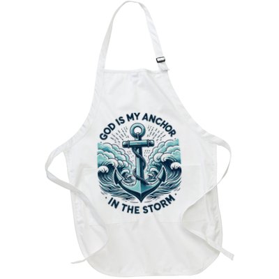 God Is My Anchor In The Storm Christian Jesus Christ Bible Apron
