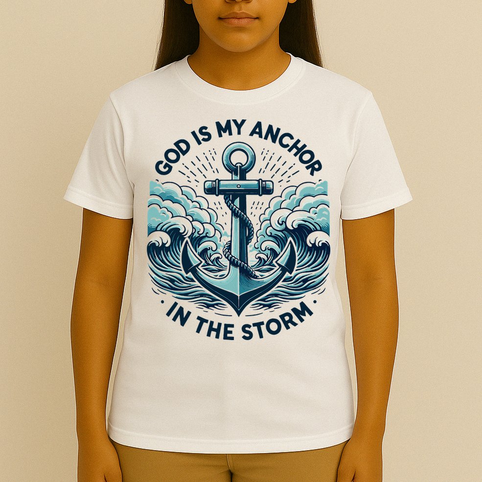 God Is My Anchor In The Storm Christian Jesus Christ Bible T-Shirt