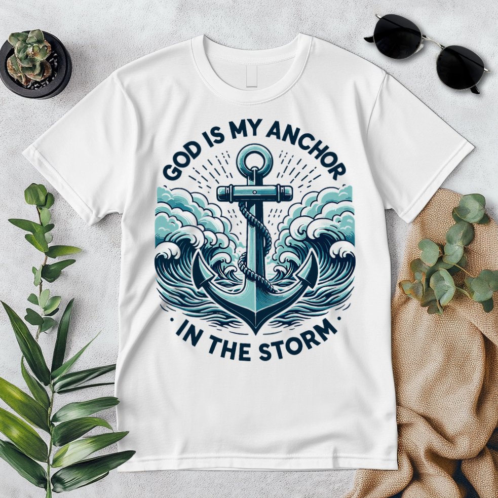 God Is My Anchor In The Storm Christian Jesus Christ Bible Premium T-Shirt