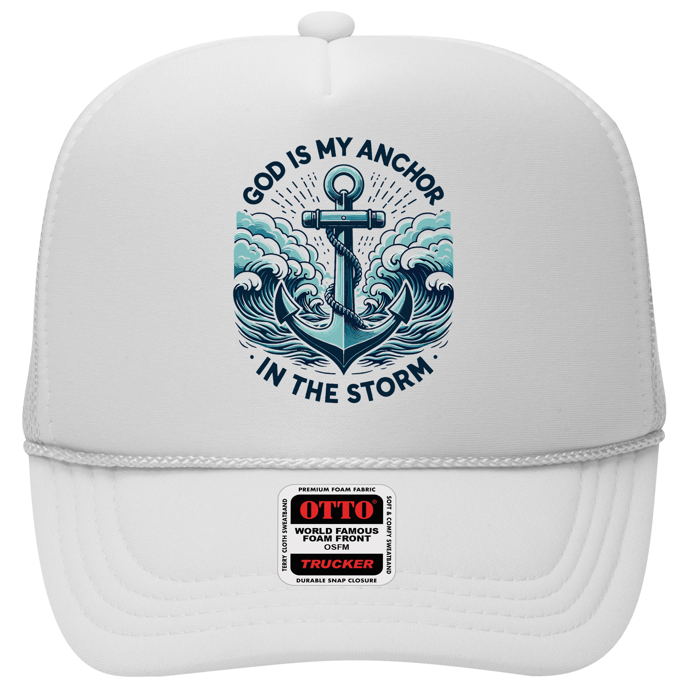 God Is My Anchor In The Storm Christian Jesus Christ Bible Hat