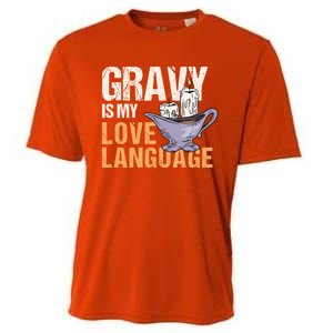 Gravy Is My Love Language Funny Thanksgiving Cute Gift Cooling Performance Crew T-Shirt