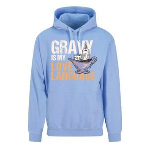 Gravy Is My Love Language Funny Thanksgiving Cute Gift Unisex Surf Hoodie