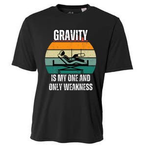 Gravity Is My One And Only Weakness Broken BoneInjury Cooling Performance Crew T-Shirt