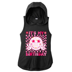 Groovy Its My Birthday Teens Girls Kids Bday Flower Ladies PosiCharge Tri-Blend Wicking Draft Hoodie Tank