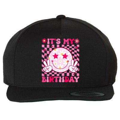 Groovy Its My Birthday Teens Girls Kids Bday Flower Wool Snapback Cap