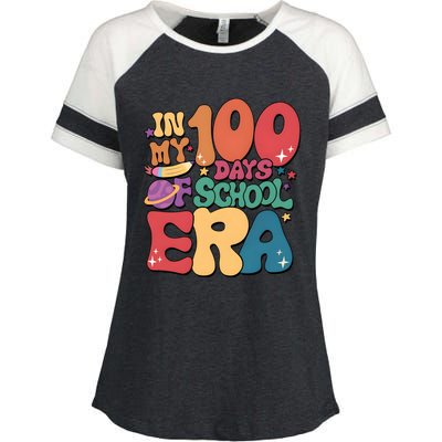 Groovy In My 100 Days Of School Era Enza Ladies Jersey Colorblock Tee