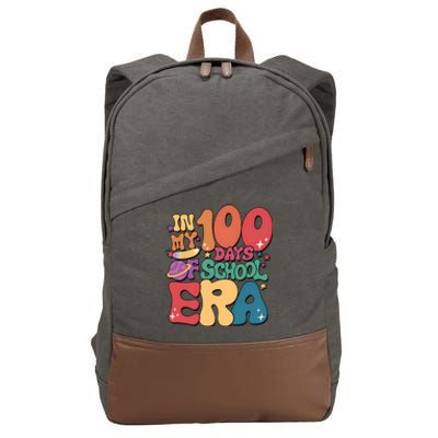 Groovy In My 100 Days Of School Era Cotton Canvas Backpack