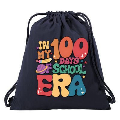 Groovy In My 100 Days Of School Era Drawstring Bag