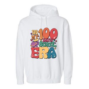 Groovy In My 100 Days Of School Era Garment-Dyed Fleece Hoodie