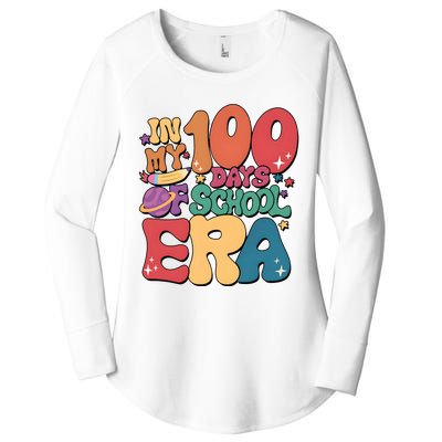 Groovy In My 100 Days Of School Era Women's Perfect Tri Tunic Long Sleeve Shirt