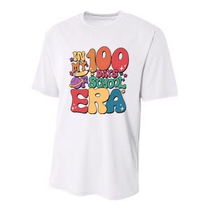 Groovy In My 100 Days Of School Era Youth Performance Sprint T-Shirt