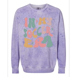 Groovy In My Soccer Era Cute Colorblast Crewneck Sweatshirt