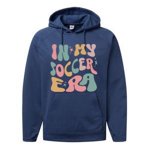 Groovy In My Soccer Era Cute Performance Fleece Hoodie