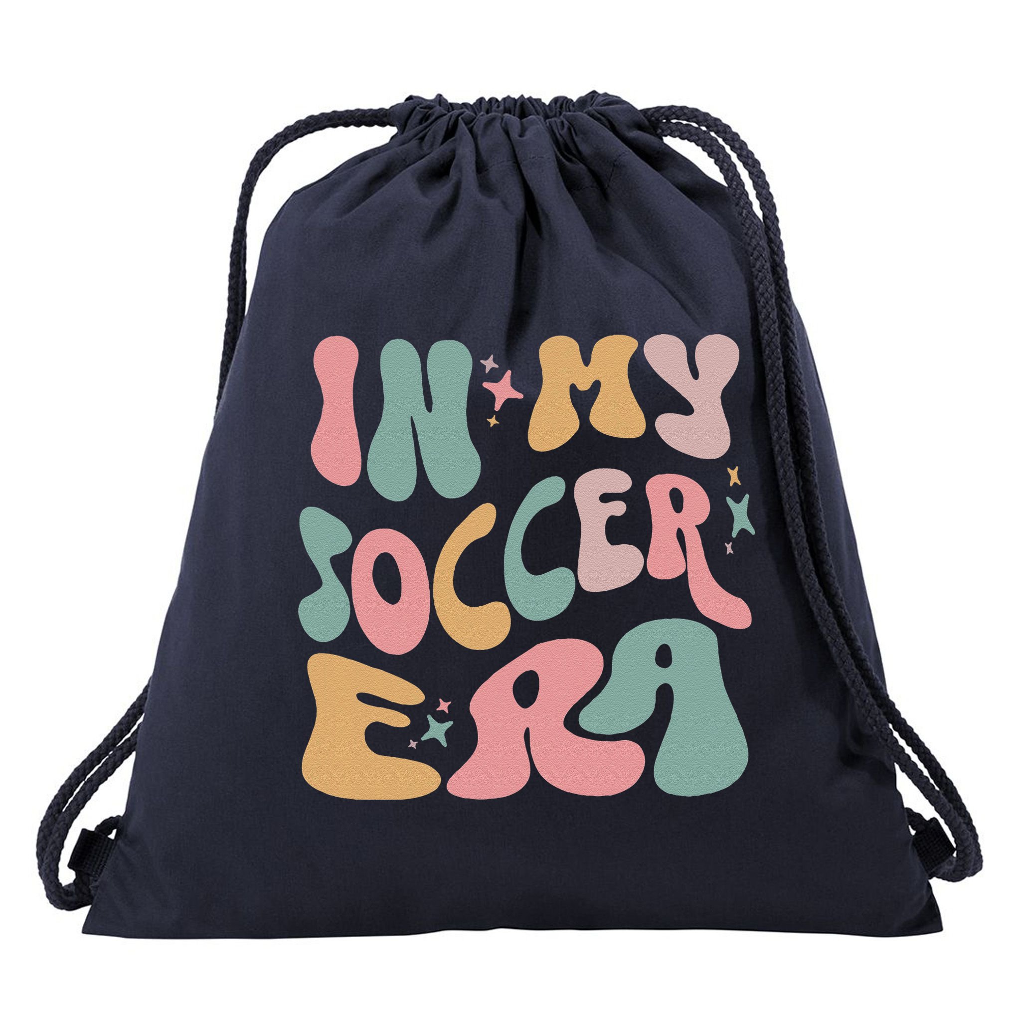 Groovy In My Soccer Era Cute Drawstring Bag