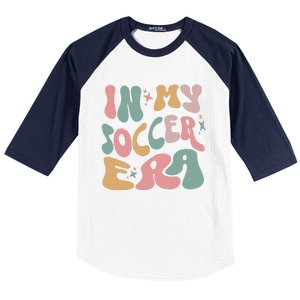 Groovy In My Soccer Era Cute Baseball Sleeve Shirt