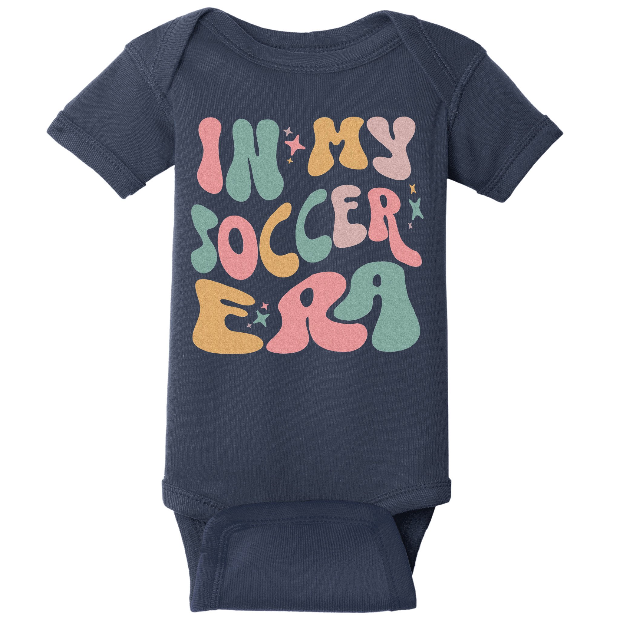 Groovy In My Soccer Era Cute Baby Bodysuit