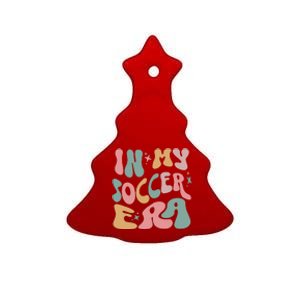 Groovy In My Soccer Era Cute Ceramic Tree Ornament