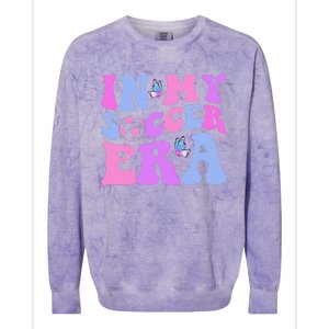 Groovy In My Soccer Era Soccer Player Cute Colorblast Crewneck Sweatshirt