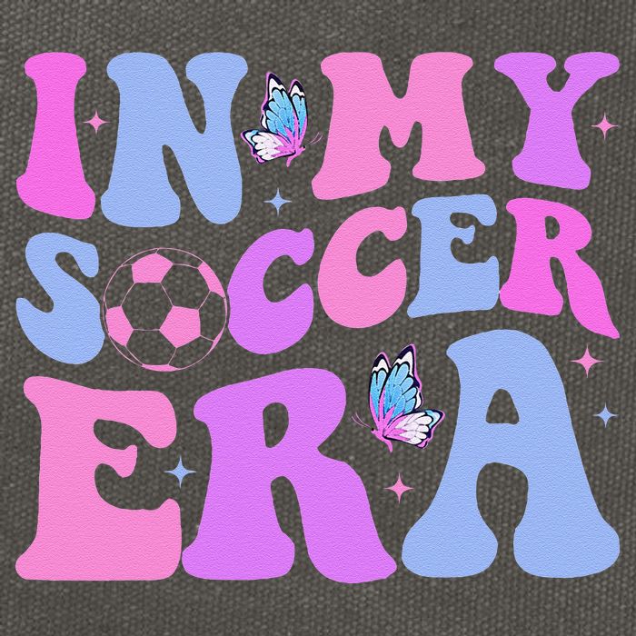 Groovy In My Soccer Era Soccer Player Cute Cotton Canvas Backpack