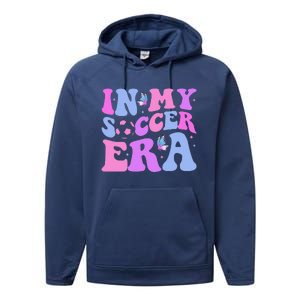 Groovy In My Soccer Era Soccer Player Cute Performance Fleece Hoodie