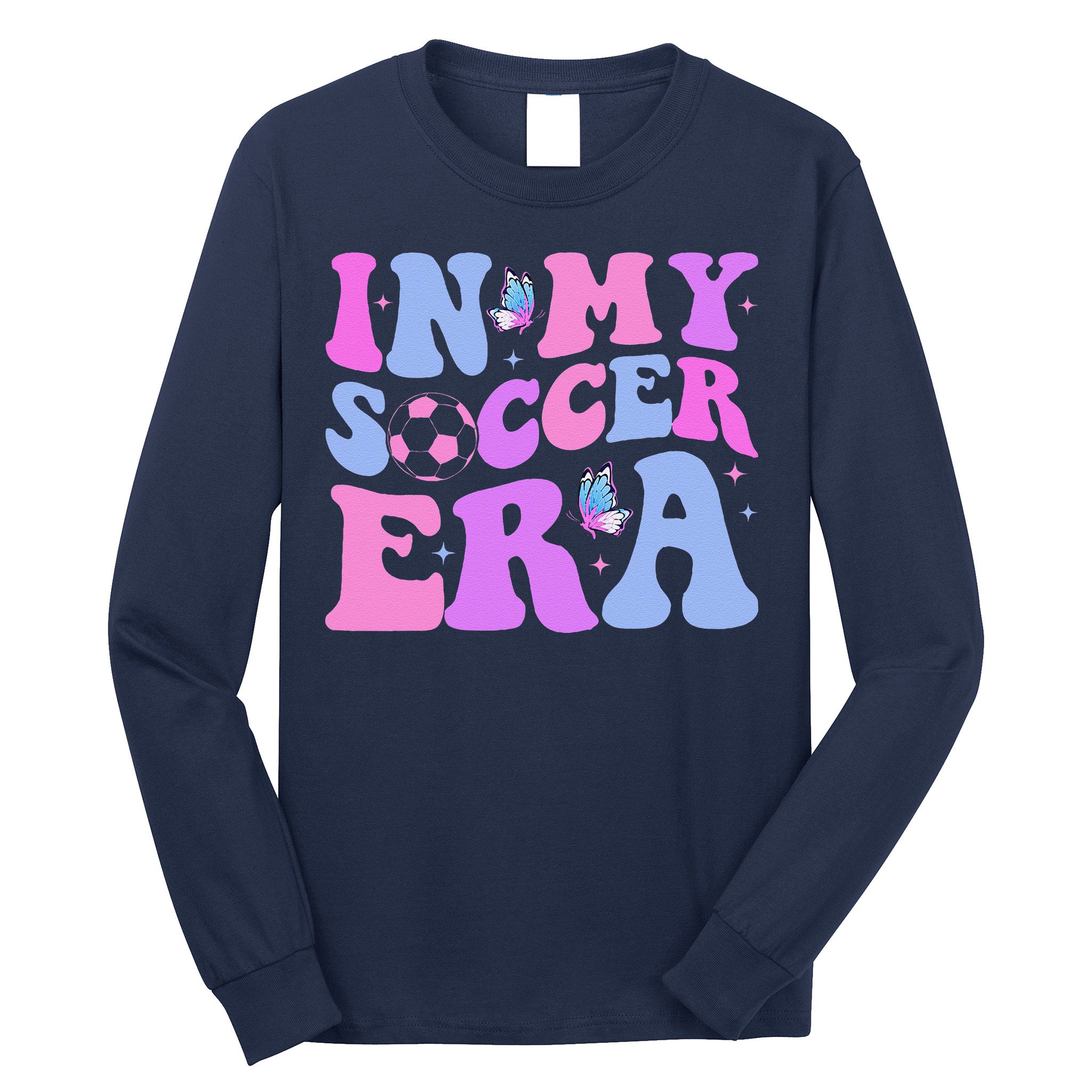 Groovy In My Soccer Era Soccer Player Cute Long Sleeve Shirt