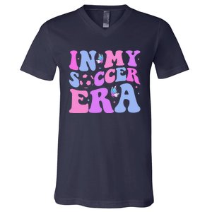 Groovy In My Soccer Era Soccer Player Cute V-Neck T-Shirt