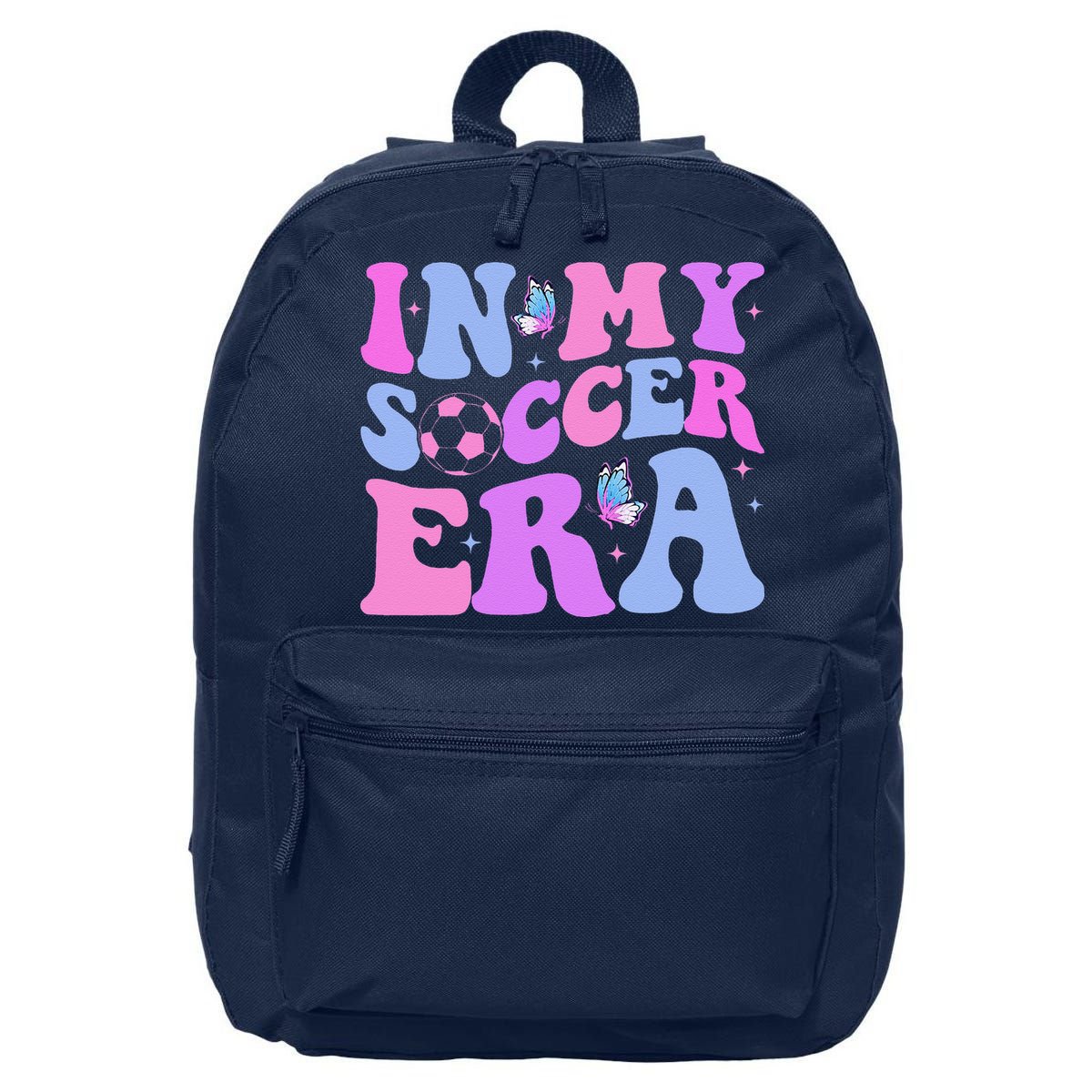 Groovy In My Soccer Era Soccer Player Cute 16 in Basic Backpack