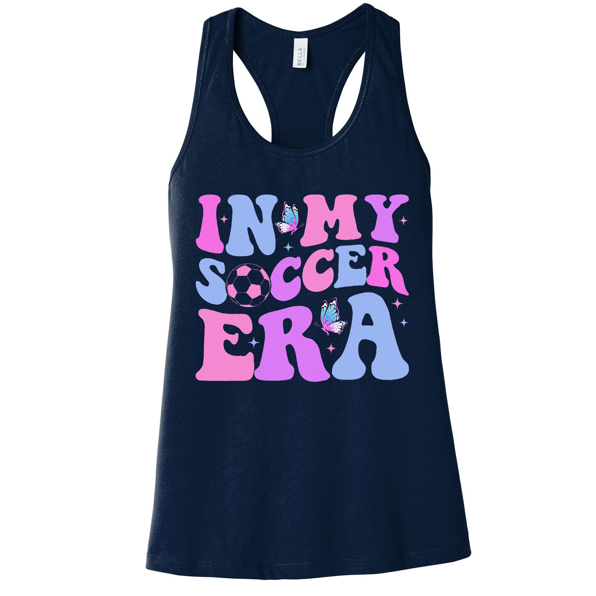 Groovy In My Soccer Era Soccer Player Cute Womens Tank Top