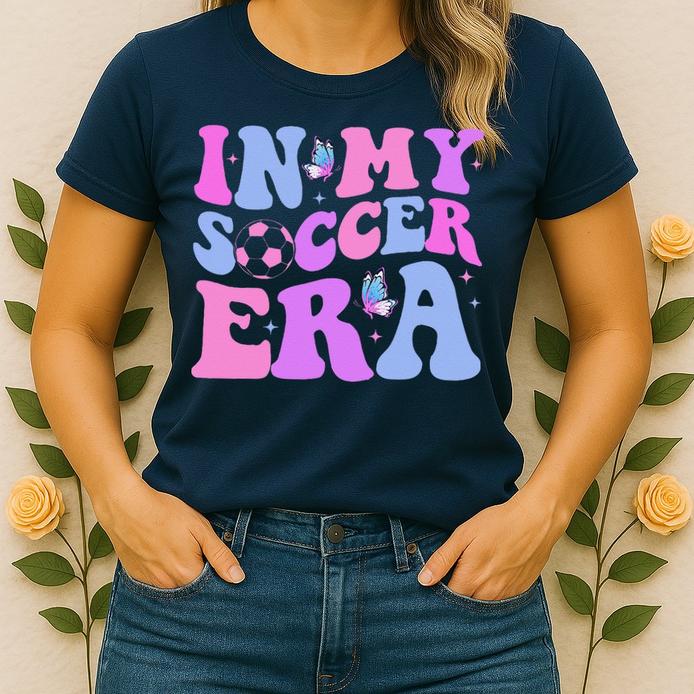 Groovy In My Soccer Era Soccer Player Cute Womens T-Shirt