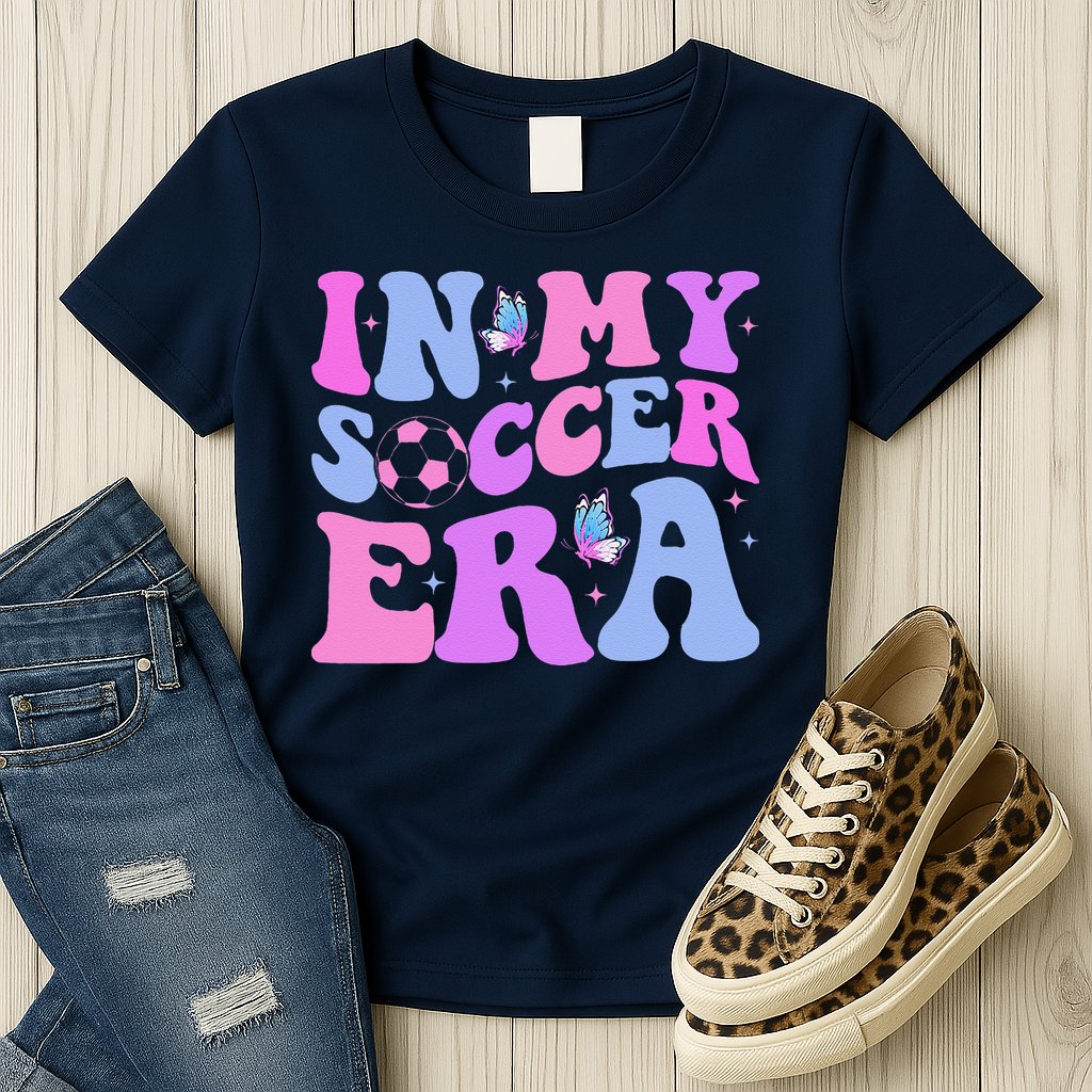 Groovy In My Soccer Era Soccer Player Cute Womens T-Shirt