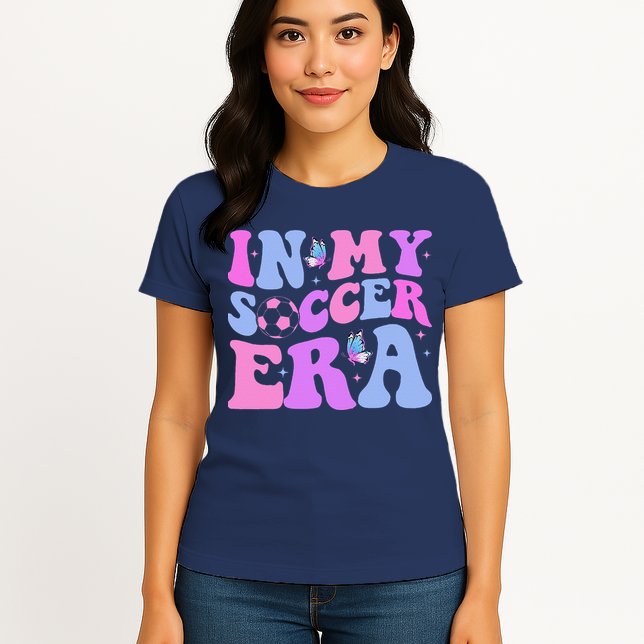 Groovy In My Soccer Era Soccer Player Cute Womens T-Shirt