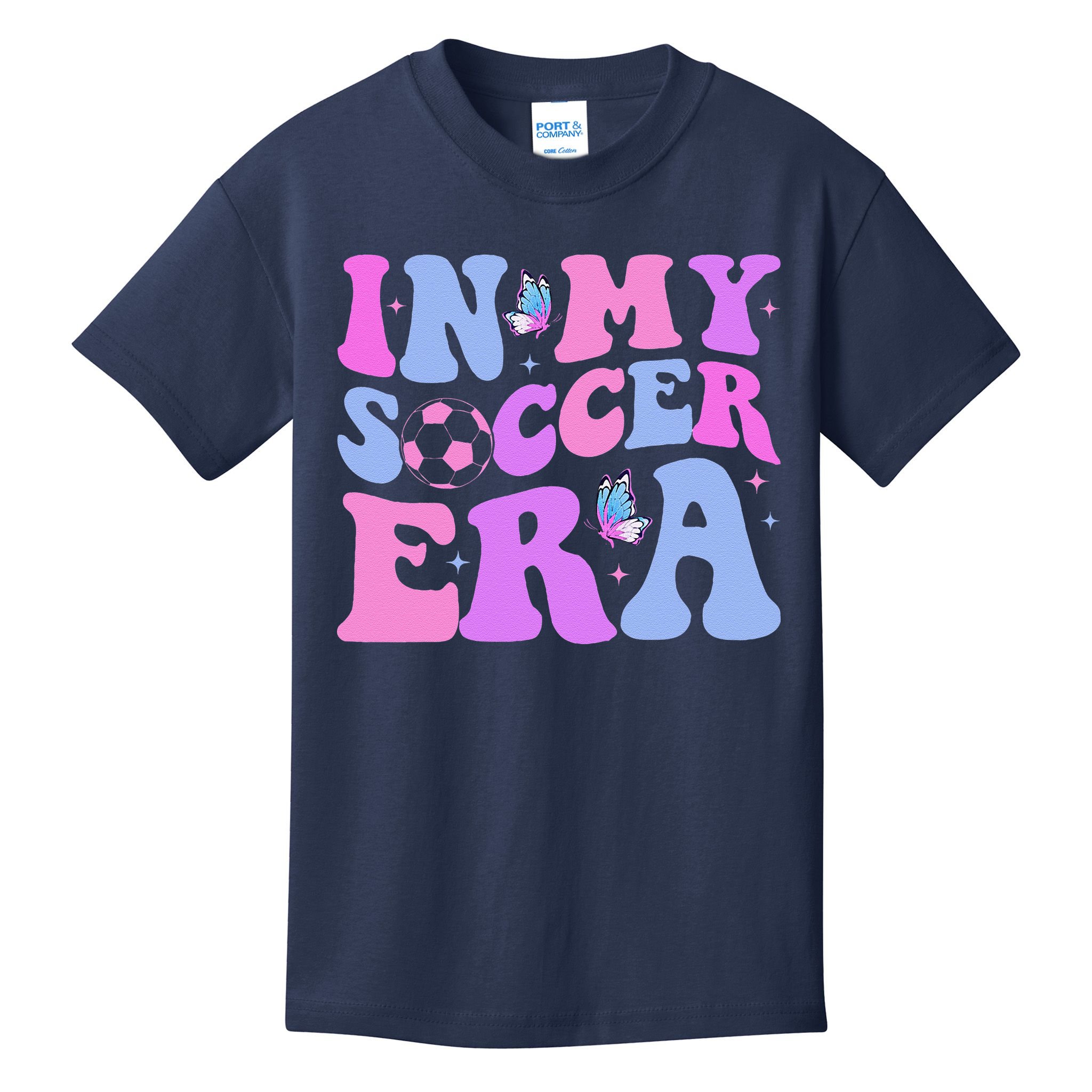 Groovy In My Soccer Era Soccer Player Cute Kids T-Shirt