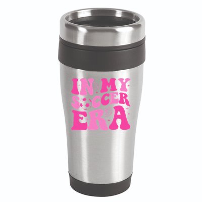 Groovy In My Soccer Era Soccer Player 16oz Travel Tumbler
